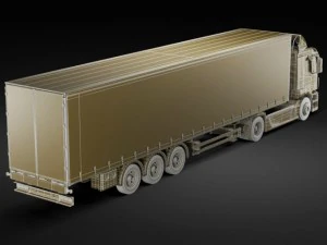 mercedes antos with trailer 3D Model