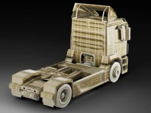 mercedes antos with trailer 3D Model