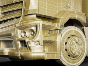 mercedes antos with trailer 3D Model