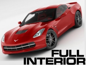 chevrolet corvette stingray with interior 3D Model