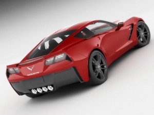chevrolet corvette stingray with interior 3D Model