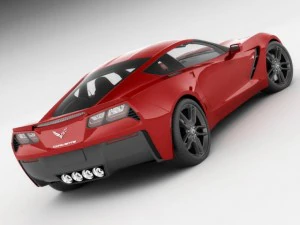 chevrolet corvette stingray with interior 3D Model