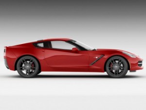 chevrolet corvette stingray with interior 3D Model