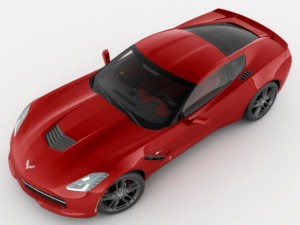 chevrolet corvette stingray with interior 3D Model