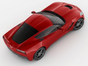 chevrolet corvette stingray with interior 3D Model