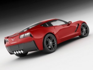 chevrolet corvette stingray with interior 3D Model
