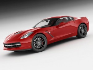 chevrolet corvette stingray with interior 3D Model