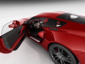 chevrolet corvette stingray with interior 3D Model