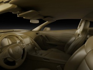 chevrolet corvette stingray with interior 3D Model