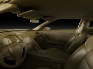 chevrolet corvette stingray with interior 3D Model
