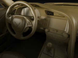 chevrolet corvette stingray with interior 3D Model