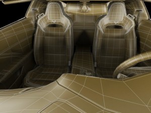 chevrolet corvette stingray with interior 3D Model