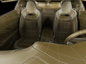 chevrolet corvette stingray with interior 3D Model