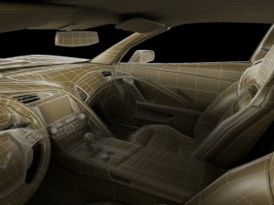 chevrolet corvette stingray with interior 3D Model