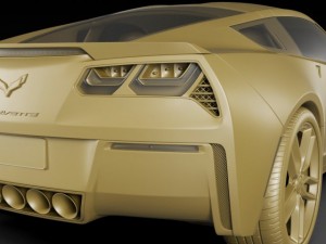 chevrolet corvette stingray with interior 3D Model