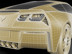 chevrolet corvette stingray with interior 3D Model