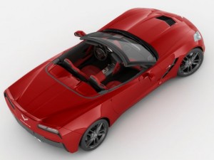 chevrolet corvette stingray convertible Modelo 3D