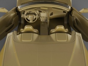 chevrolet corvette stingray convertible Modelo 3D