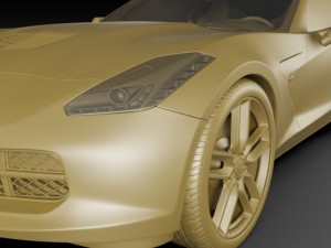 chevrolet corvette stingray convertible Modelo 3D