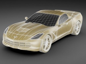 chevrolet corvette stingray convertible Modelo 3D