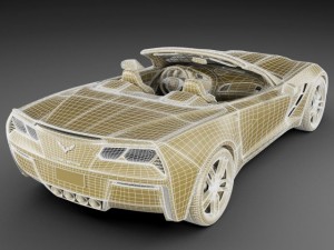 chevrolet corvette stingray convertible Modelo 3D