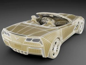 chevrolet corvette stingray convertible 3D Model