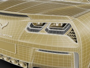 chevrolet corvette stingray convertible Modelo 3D