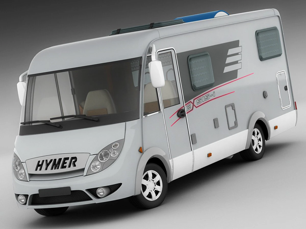 hymer exis motorhome 3D Model .c4d .max .obj .3ds .fbx .stl .blend