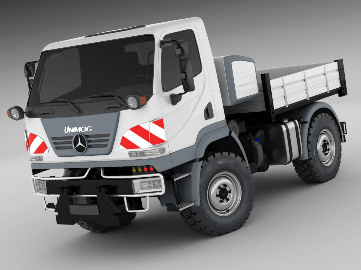 mercedes unimog u20 3D Model .c4d .max .obj .3ds .fbx .stl .blend 