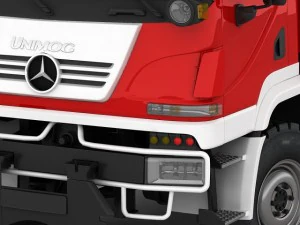 mercedes unimog u20 fire engine 3D Model