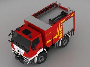 mercedes unimog u20 fire engine 3D Model