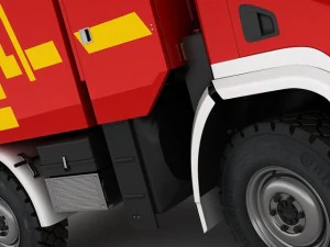 mercedes unimog u20 fire engine 3D Model