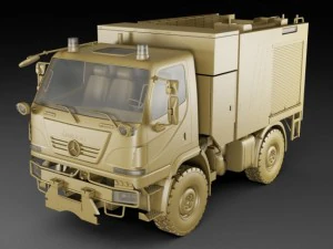 mercedes unimog u20 fire engine 3D Model