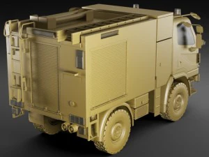 mercedes unimog u20 fire engine 3D Model