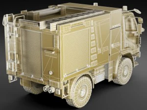 mercedes unimog u20 fire engine 3D Model