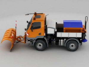 mercedes unimog u20 snow removal 3D Model