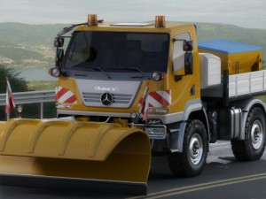 mercedes unimog u20 snow removal 3D Model