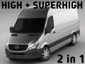3d models mercedes sprinter 2014 high roof Modèle 3D