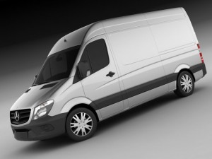 3d models mercedes sprinter 2014 high roof 3D Модель
