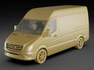 3d models mercedes sprinter 2014 high roof 3D Model