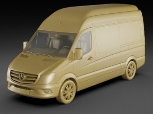3d models mercedes sprinter 2014 high roof 3D Модель