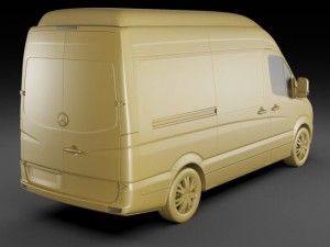 3d models mercedes sprinter 2014 high roof 3D Модель