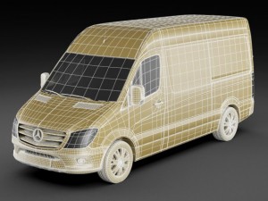 3d models mercedes sprinter 2014 high roof 3D Модель