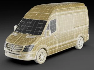 3d models mercedes sprinter 2014 high roof 3D Model