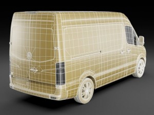 3d models mercedes sprinter 2014 high roof 3D Модель
