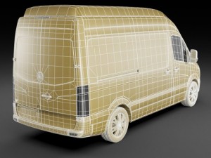 3d models mercedes sprinter 2014 high roof 3D Модель