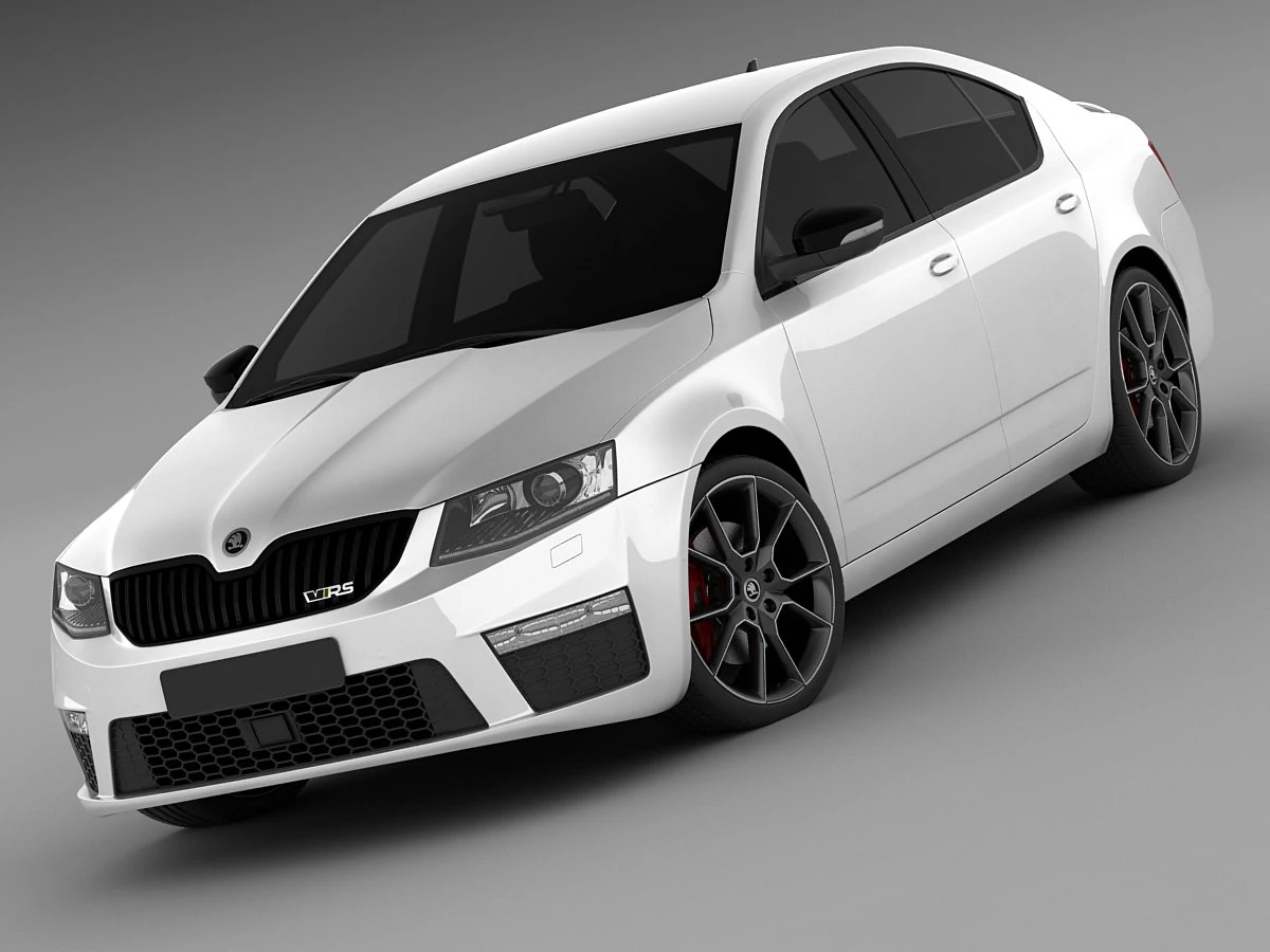 skoda octavia rs sedan 2014 3D Model .c4d .max .obj .3ds .fbx .stl .blend 