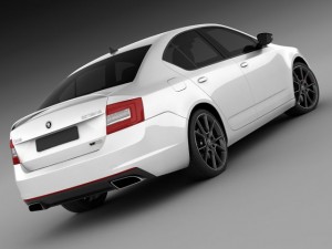 skoda octavia rs sedan 2014 Modelo 3D
