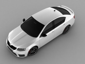 skoda octavia rs sedan 2014 Modelo 3D