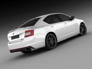 skoda octavia rs sedan 2014 Modelo 3D